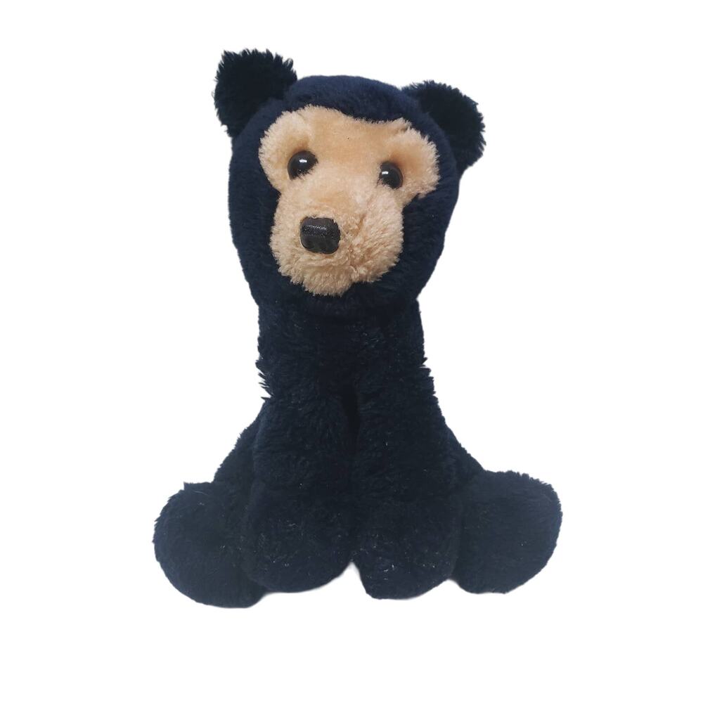 Vintage R Dankin Dark Navy Blue Plush Teddy Bear Stuffed Animal